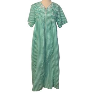 Country Store Striped Pajama Dress Womens Size Small